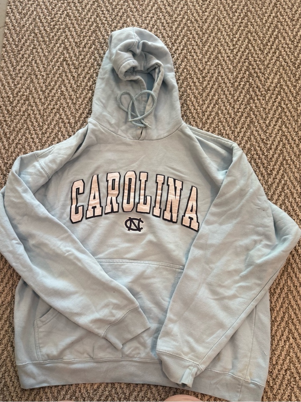 Carolina Light Blue Hoodie with NC Logo